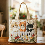 Gatinhos do Jardim - Saco Artesanal em Patchwork